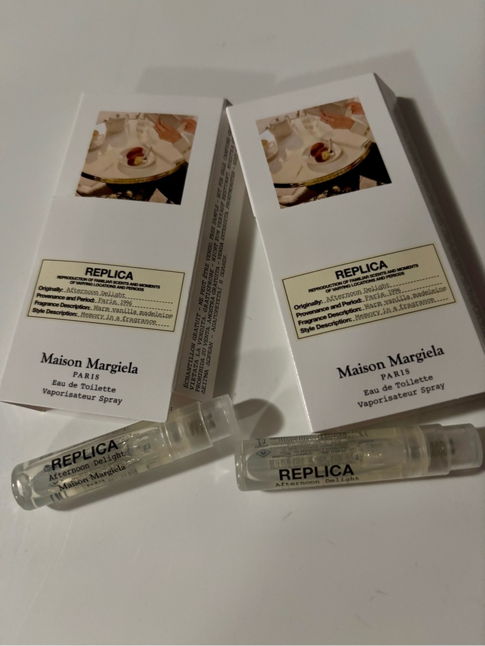 NWT Maison Margiela Afternoon Delight sample set of 2 vials